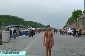 Shy Girl Martina Naked On Public Streets