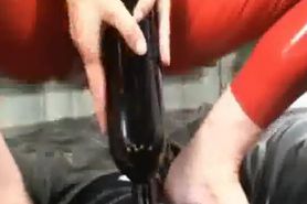 Huge wine bottle fucking extreme amateur slut