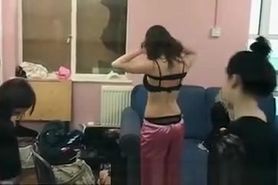 Spying on college teens in changing room