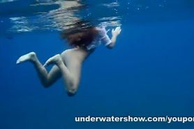 Nude swimming in the sea