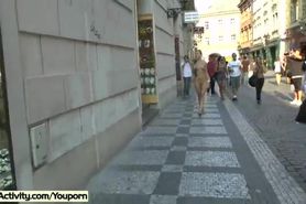 Crazy czech babes naked on public streets