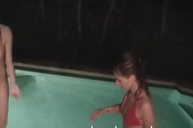 Party Girls Swimming and Hot Tub Pussy Eating pt1