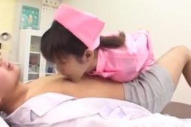 Temptress Shino Isshiki goes naughty on her patient teasing him sexually