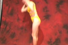 Ballerina Regina bending her body (clip)