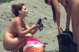 Small boobs slim brunette naked nudist teen voyeur beach spy