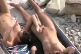 Nude Beach - Hot MMF Threesome on the Shore