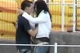 Public sex video clip with two horny lovers