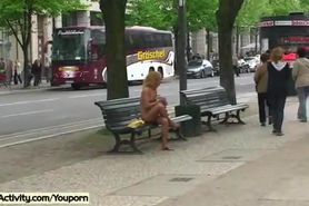 Crazy public nudity with naughty maria