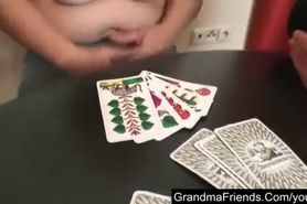 Granny plays poker and gets fucked