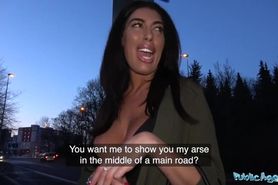 Public Agent Cheating big boobs Brit deepthroats thick dick on holiday