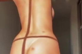 Sexy blonde at pusicam.com shows hot body