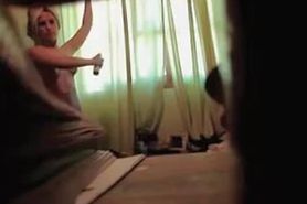 Spy cam solo girl spied dressing after the shower