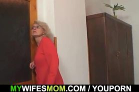 Mother-in-law fucks her son in law