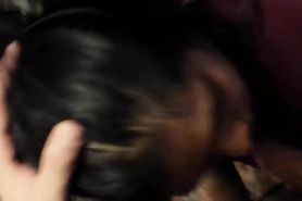 hot ebony girl sucking white cock after I found her at hooksex.com