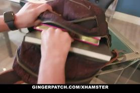 GingerPatch - Horny Redhead Blows Her Study Buddies