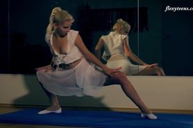 Elena Proklova bending naked gymnast