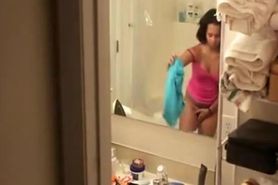 Teen caught in bathroom by spy camera