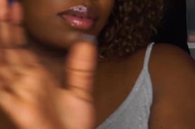 Ebony chick asmr up close
