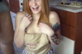 I Like To Screw In The Kitchen, Listen To My Orgasm Honey - Young Sexy Girl In Kitchen Without Panties