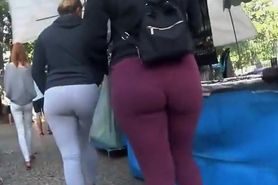 Creepshot of sisters with big butts