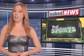 Gorgeous newscasters strip from classy dresses