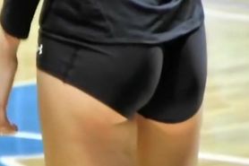 Nice athletic ass of a volleyball player
