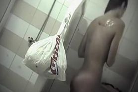 Tiny boobs teens caught showering