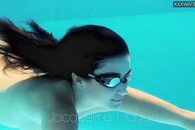 Jacqueline Hope cums inside swimming pool
