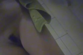 Hidden cam shower girl is toweling her sweet nude body