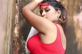 Posing & Expressions Tutorial _ Jiya In Hot Red Saree _