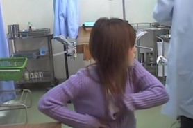 Asian girl in the hidden cam gyno medical examination
