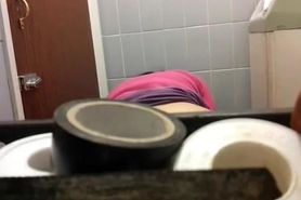 Pissing lady caught by a spy cam