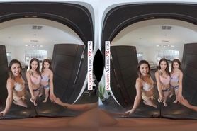 Naughty America - Vacationing college babes, Kylie Rocket, Maddy May, & Maya Woulfe share the big co