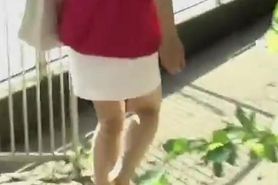 Fancy girl was ripped of her underwear after skirt sharking