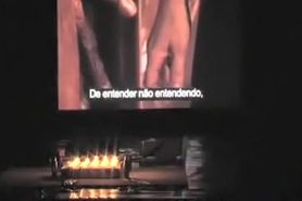 Two mature actresses get naked during a theater play