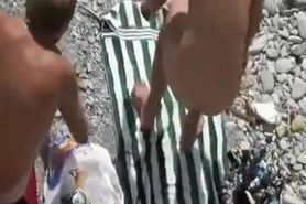 Rocky beach pussy fingering