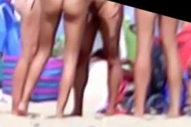 Candid 08 - Couples flirt on nude beach, dude gets rough