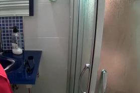 Petite Teenage Girl Finishing Her Shower