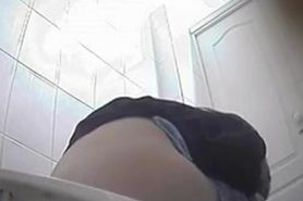 Toilet spy cam is recording hot bitches peeing