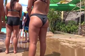 Thick Latina Booty Bikini Close-Up Voyeur Spycam
