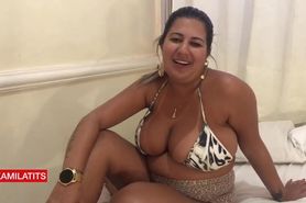 Hot Youtuber Kamila Silva - Passing lotion on her sexy body