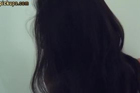 Picked etite Asian small titted teen POV pussyfucked 4 money
