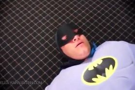 batman vs harley quinn dressed up as batgirl
