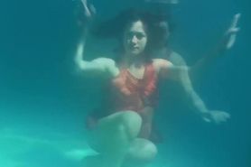 Real life mermaid Rusalka sexy girl underwater