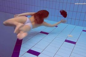 Fun naked girls get naughty in the pool