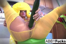 Abigail Mac and her giant cucumber!
