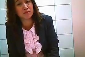 Hidden cam in thai office toilet