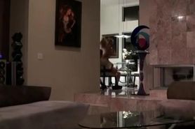 Blonde Wife Caught Cheating In Livingroom On Hidden Camera