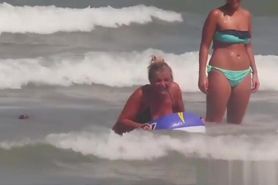 Big Boobs Bikini Thong Beach Teens Spied Hidden Cam Voyeur
