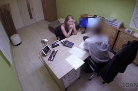 LOAN4K. Miss can't refuse offer of loan manager and gets fucked